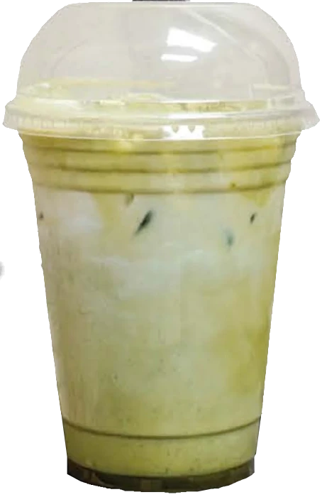 iced matcha on the rocks